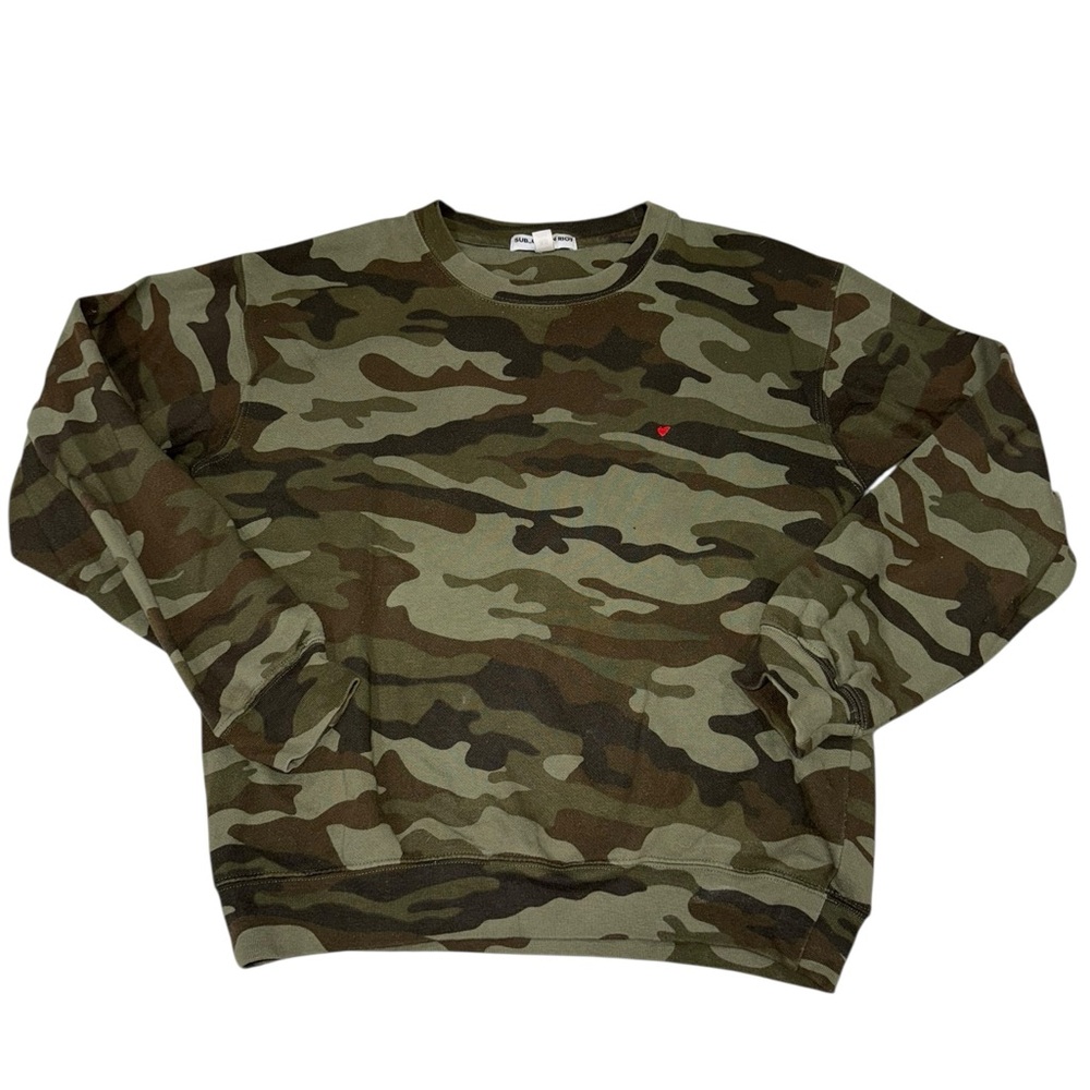 Sub_Urban Riot Camo Heart Crewneck Sweatshirt - Size XS